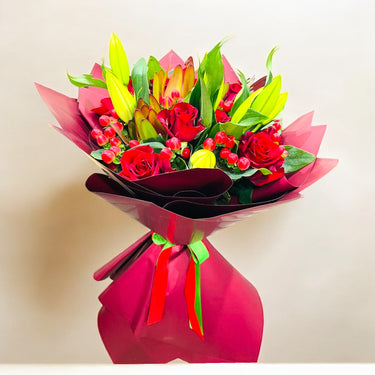 White Lilies and Red Roses Floral